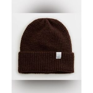 OFFLINE Brown Deep Earth Waffle Knit Beanie Hat